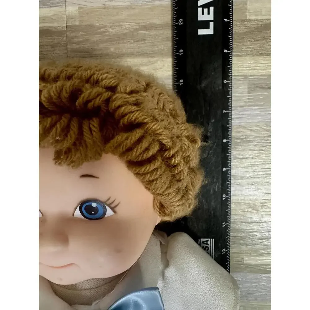 vintage cabbage patch‎ boy kawaii doll blue eyes yarn hair 16in